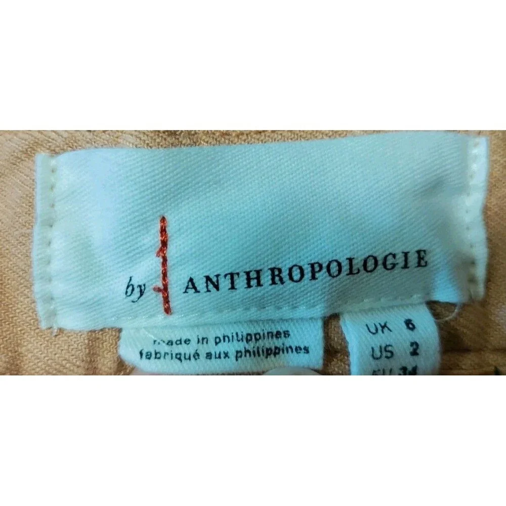 Anthropologie Shorts Women's Size 2 Camel Inseam 4" Linen Viscose Blend Soft - Picture 4 of 7